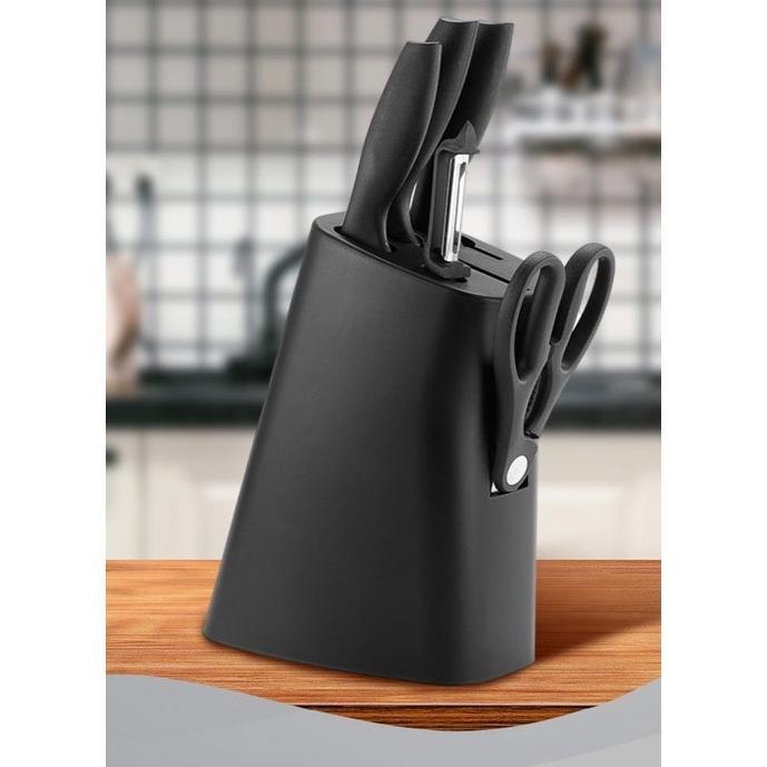 fx-4 FAUS Bright Crown Pisau Dapur Set 6 in 1 / Kitchen Knife Set 6 in 1 Dengan Wadah Berkualitas pi