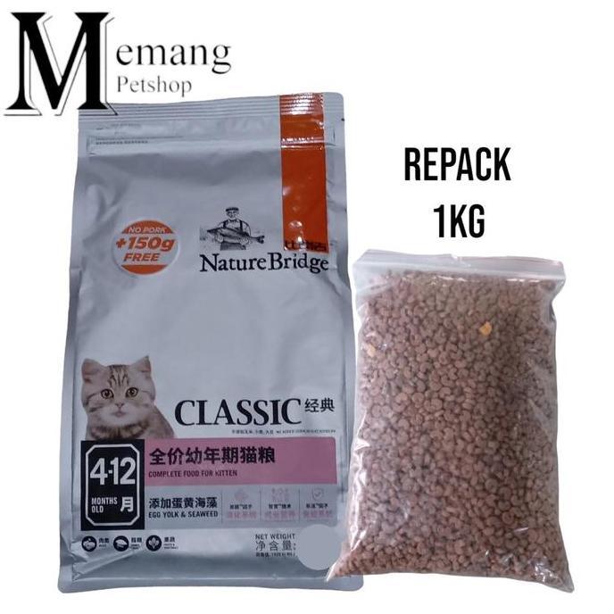 Nature Bridge Classic Kitten 1Kg Repack Makanan Anak Kucing