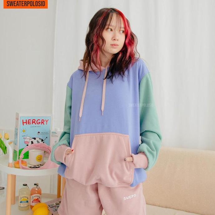Momi- Swepo Hoodie Jumper Tricolor Size M-Xxl (Pria & Wanita)