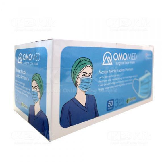 Omomed Masker Earloop 1 Box Isi 50 (per Dos)