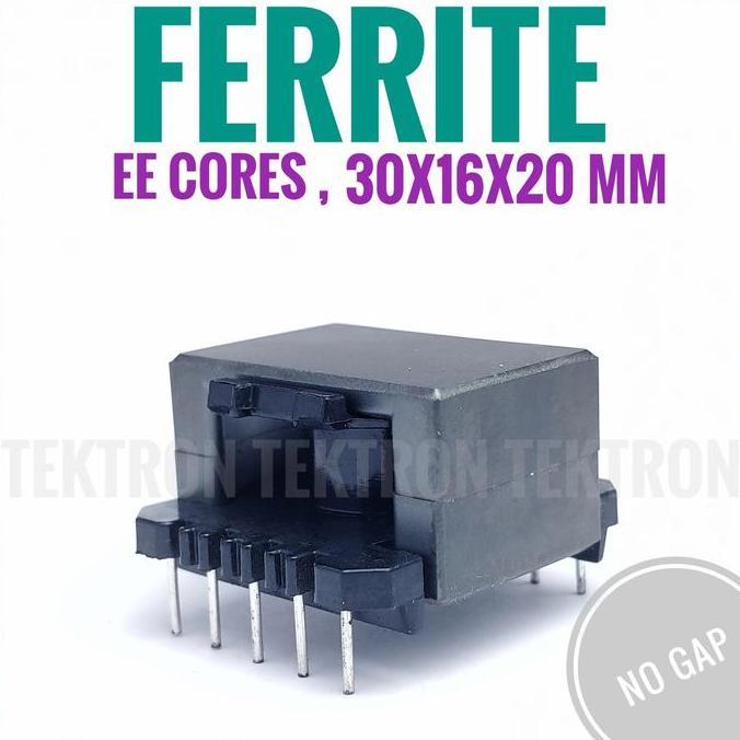 (1) Ferrite EE cores 30px16x20mm + Bobin Ferit Trafo No Gap 30mm bulat tek70n Ayo Order