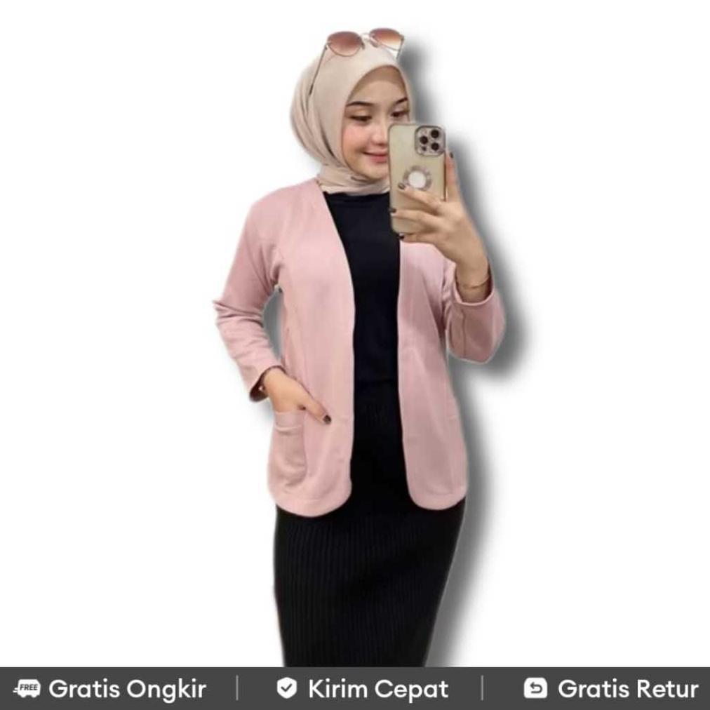 HOT Blazer Scuba Premium Atasan Wanita Korean Slimfit