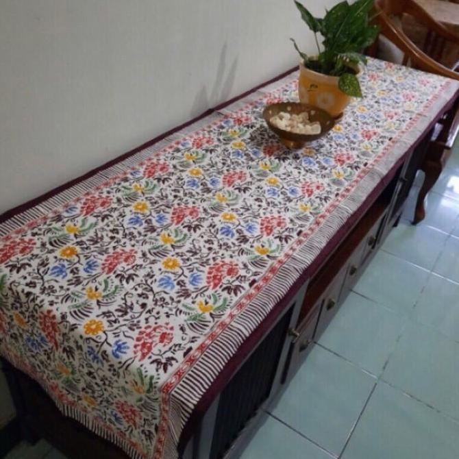 Kantowi- Taplak Meja Panjang 200Cmx50Cm Taplak Meja Batik Panjang Taplak Runner Panjang 2 Meter Tapl