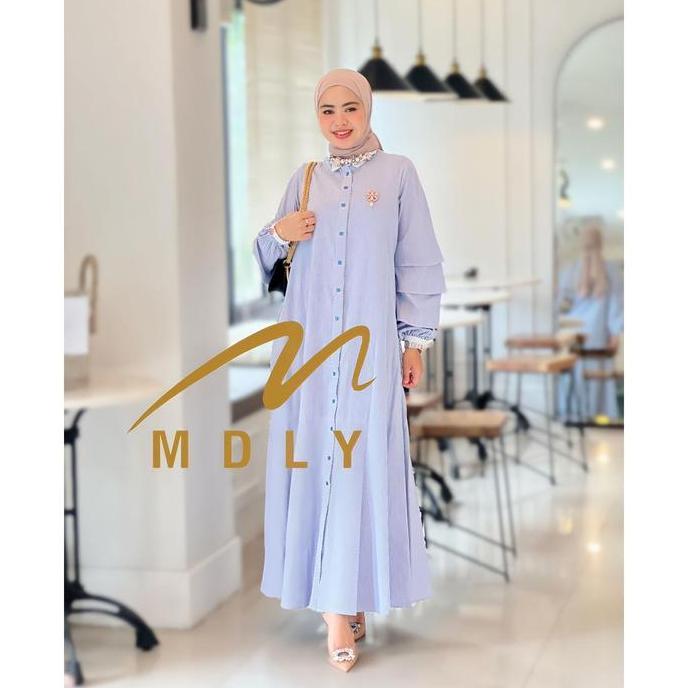 Baju  Gamis Wanita Basic Tycia Dress By Mdly Fit Lembut Muslim Nyaman Panjang Remaja