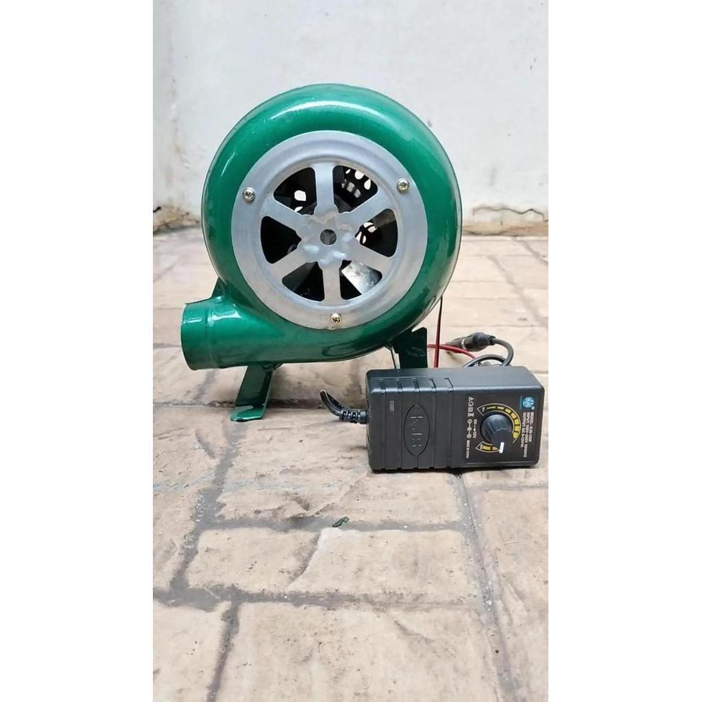 MAXPUMP Blower Mini BBQ 1 Set Blower 12V 220V  Speed Control Fan Mini Keong Blower Electric Turbo Fa