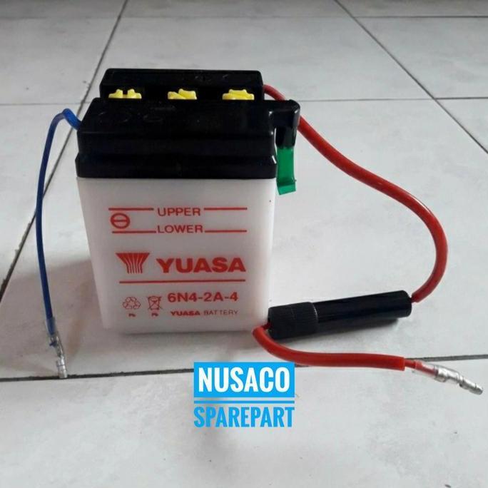 Aki Accu Yuasa 6N4-2A-4 4AH 6 Volt Aki Honda Win Win100
