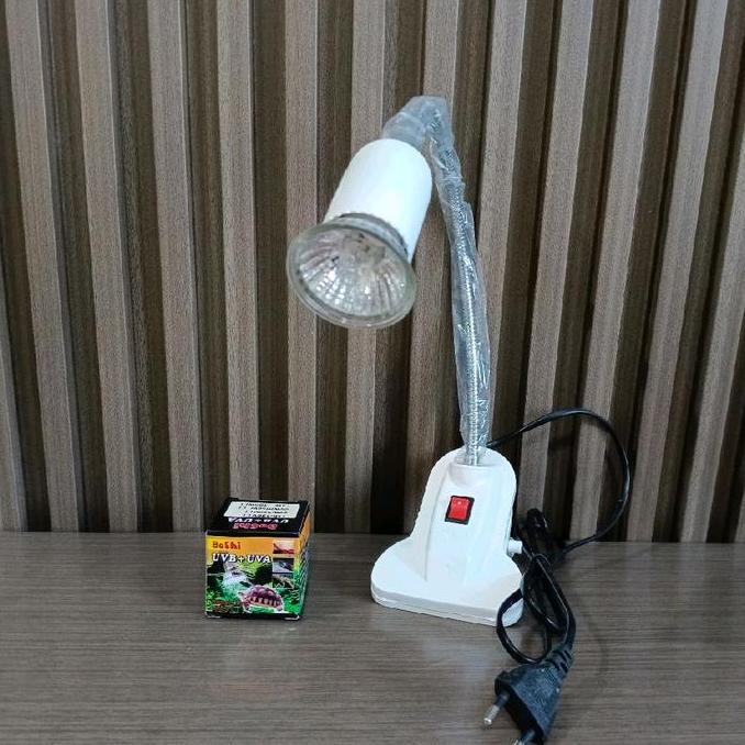 Kope_Klotok - Lampu Reptil Penghangat Kandang Kura Kura Iguana Uvb Uva 25 Watt Satu Set