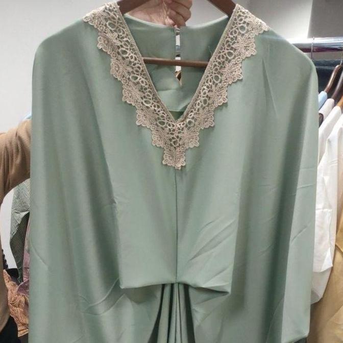 KAFTAN PUTIH HITAM KYOTO PREMIUM SILK IMPORT AS