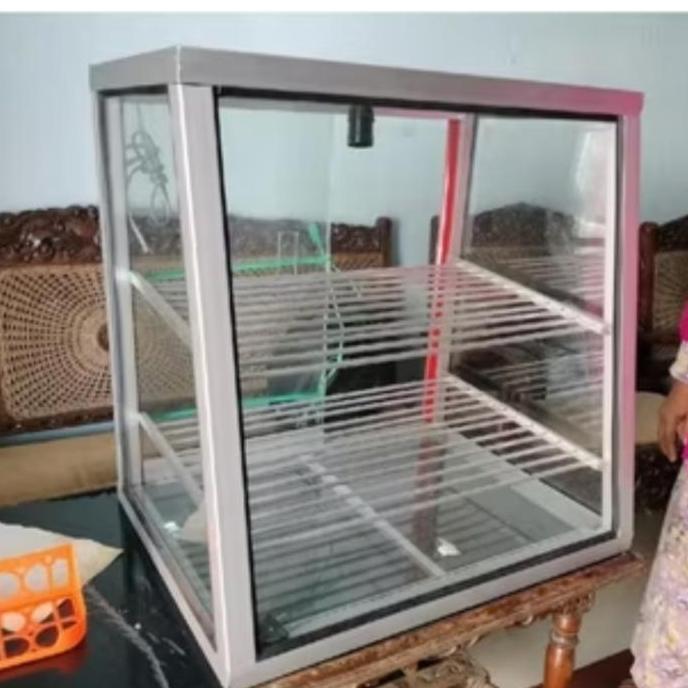 Promo etalase makanan alumunium, etalase masakan alumunium 80 cm , etalase kue alumunium, etalase de