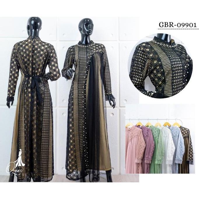 GAMIS INAYA BALIYA OZIAS 09901 I Gamis Pesta kondangan I Hijab Fashion I Jumbo  LD 105 LD 120 LD 140