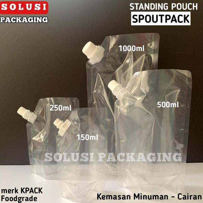 Promo SPOUTPACK 250ml KPACK STANDING POUCH PLASTIK SPOUT MINUMAN MINYAK Diskon