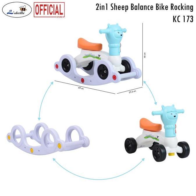 Zz99- Labeille Kc Ride On Mini Push Balance Bike Rocking Sepeda Roda 3 Anak Bayi