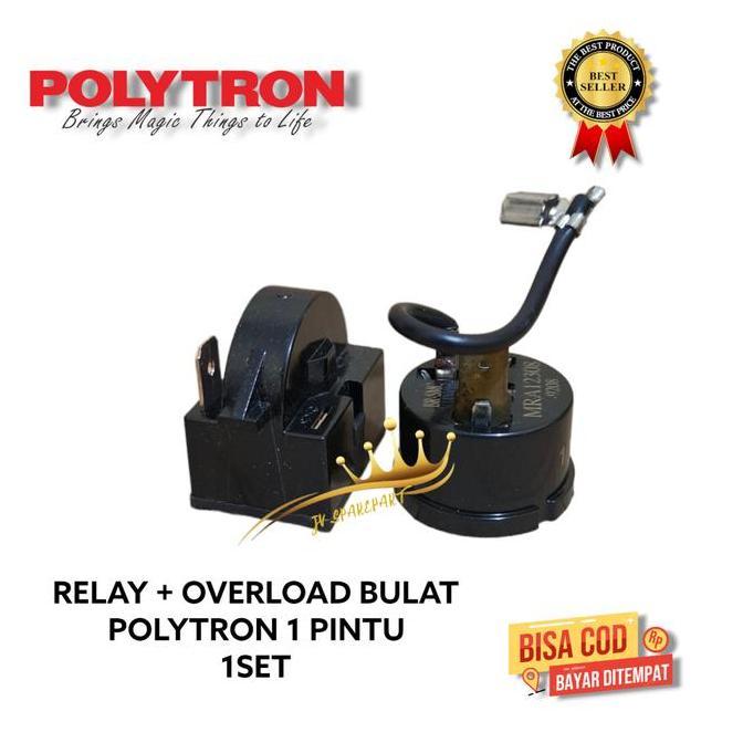 Relay Ptc + Overload Bulat Kulkas Polytron 1 Pintu / Overload Kulkas Polytron Hemat