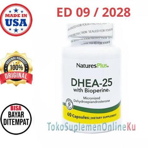 Natures Nature's Plus DHEA 25 with Bioperine (60) | Anti Penuaan