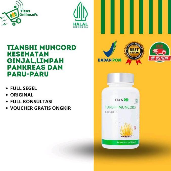 TIENS TIANSHI MUNCORD Cordyceps Kapsul Mengandung Cordyceps Micellium