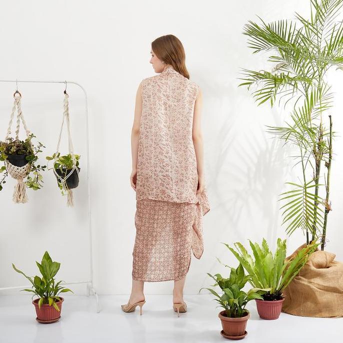 Batik Set Lunima / Baju Kondangan / Pesta / kaftan set / Batik Viscose Muslim Outer Wanita (TERBAIK)