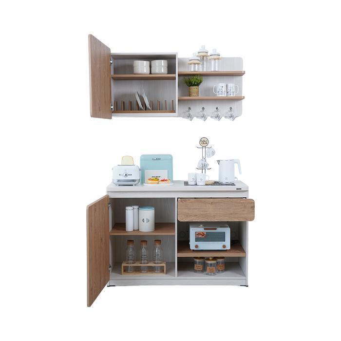 Informa Garnet Kitchen Set - Oak Lemari Dapur Meja Saji Kabinet Rak Piring Tempat Penyimpanan