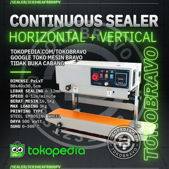 Promo Continuous Band Sealer Vertical FR800PV FR-800PV Mesin Segel Plastik Diskon