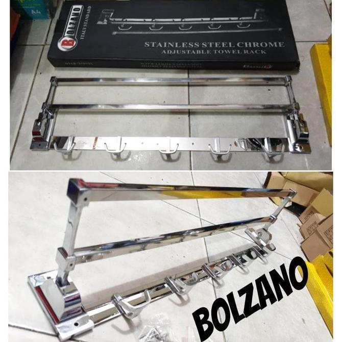 Rak handuk lipat stainless 2 baris BOLZANO HARGA AGEN