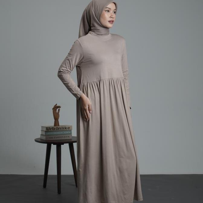 Murah [DAUKY] Gamis Basic Inner Panjang Wanita Muslim Dewasa Remaja Inner Dress Laudya Non COD