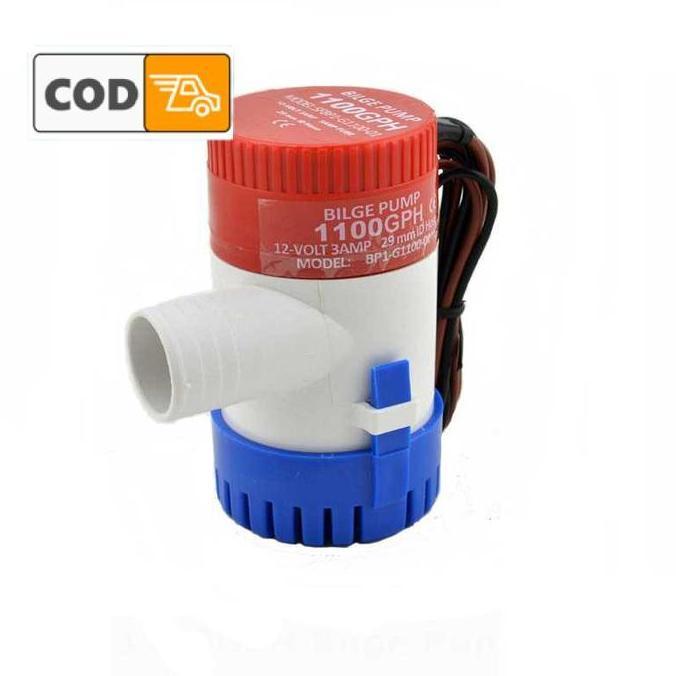 Pompa Air Submersible Under Water 1100GPH Bilge Pump DC 12V Tekanan Tinggi Tenaga Aki Accu atau Adap