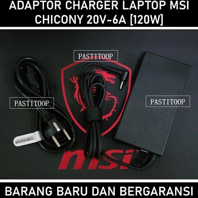 Ready Adaptor Charger MSI GF63 Thin 11UC-261 11UC-263 11UC-262 20V 6A 120W Ori
