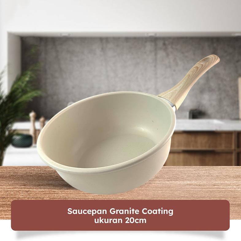 bestpromo panci susu granite mini anti lengket foodgrade sauce pan marble anti lengket panci susu an