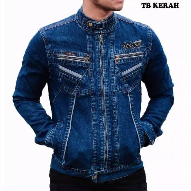 Big Promo Jaket Jeans Pria / Jaket Jeans Cowok / Jaket Jeans Tempel /Jaket Jeans Resleting / Jaket T