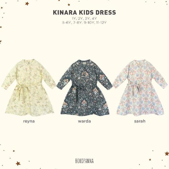 Murah KINARA BABY DRESS / KINARA KIDS DRESS / KINARA MOMMY DRESS BOHOPANNA B136(TIDAK TERMASUK HIJAB