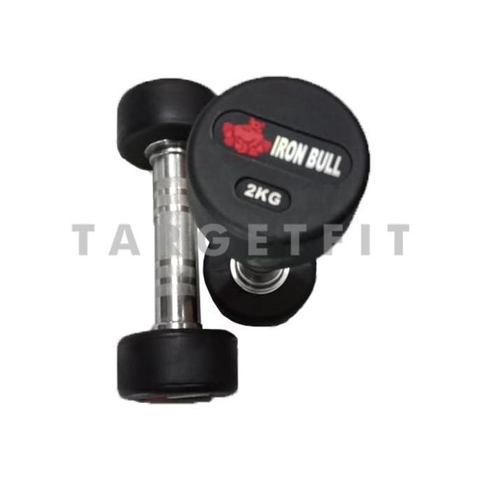 IRON BULL RUBBER DUMBBELL 2kg 2pcs