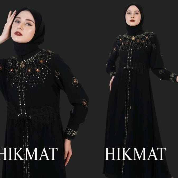 Murah Neniku Abaya Hikmat Fashion terbaru A6364 Black Non COD