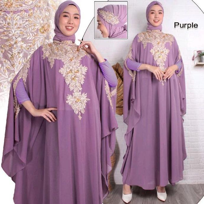 Murah KAFTAN CLAUDIA free inern Dress Muslim Dewasa Non COD