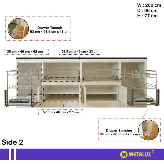 METALUX KANOYA - Kitchen Island | Meja Dapur Multifungsi | Kitchen set