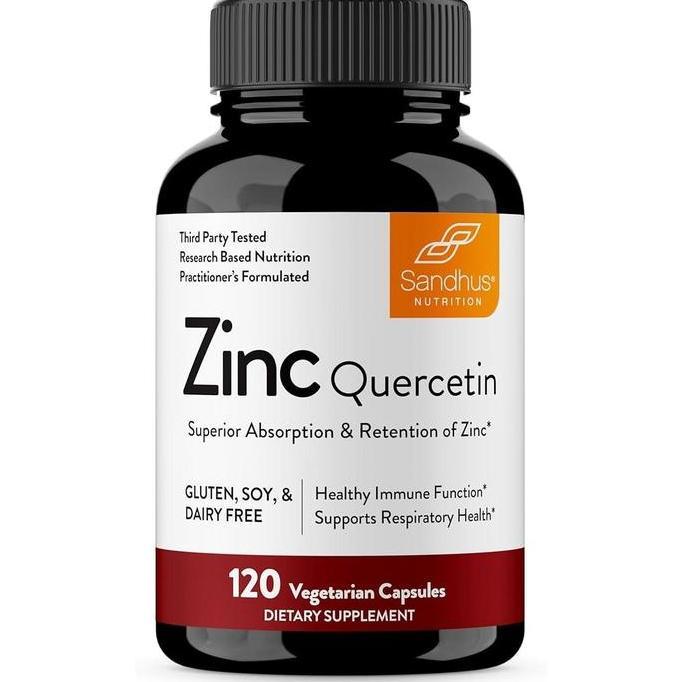 SandhuS Zinc Quercetin 120 Vegetarian Capsules _Vibes