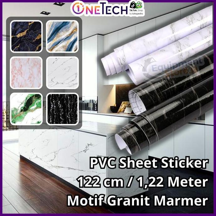 YORKSHIREY PVC SHEET RONA STIKER PELAPIS FURNITURE MOTIF MARMER GRANIT MARBLE STICKER PELAPIS FURNIT