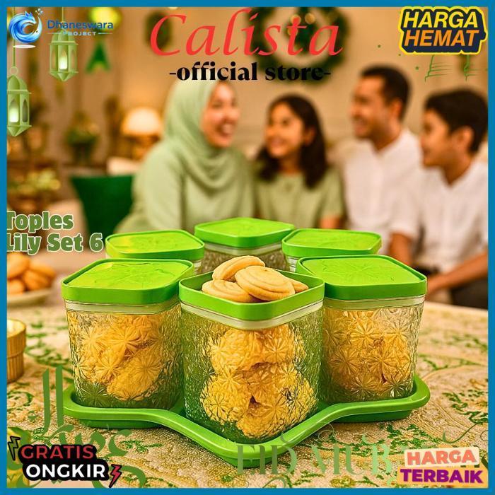 Quality [ Calista ] Toples Plastik Aesthetic Calista Lily Toples Kue Kering Lebaran Estetik Set Isi 