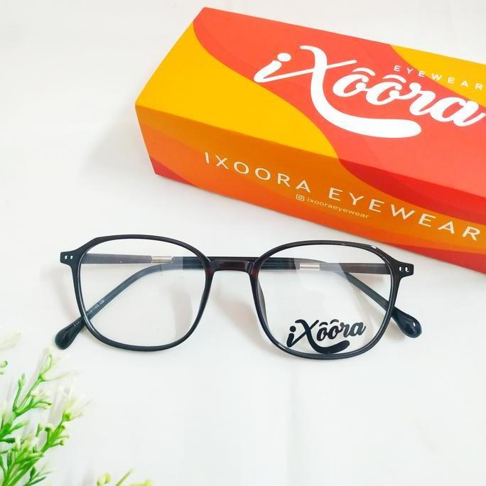 Ixoora Lily - Frame Kacamata Minus Photocromic Photochromic Anti Radiasi Pria Wanita Blueray Sinar B