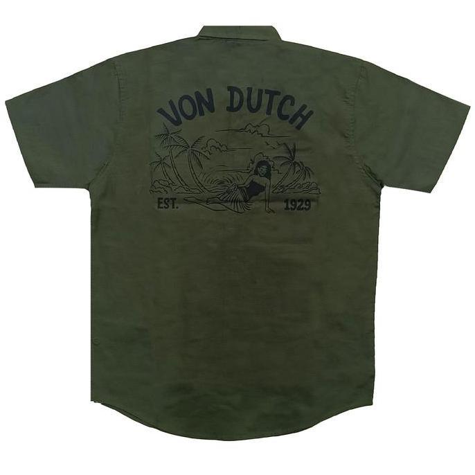 Von Dutch Workshirt 1205 Army Green (TERBAIK) (TERBARU) (TERMURAH)