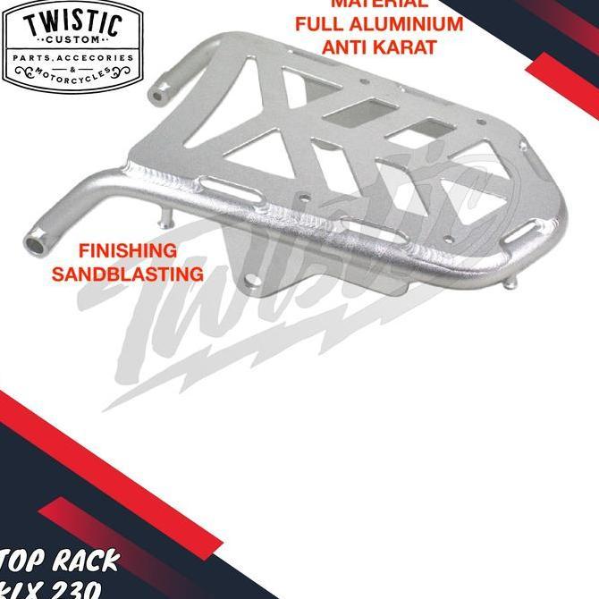 Bracket Dudukan Top Box Top Rack Rak Aluminium Tas Pannier Belakang Atas Adventure Motor Kawasaki Kl