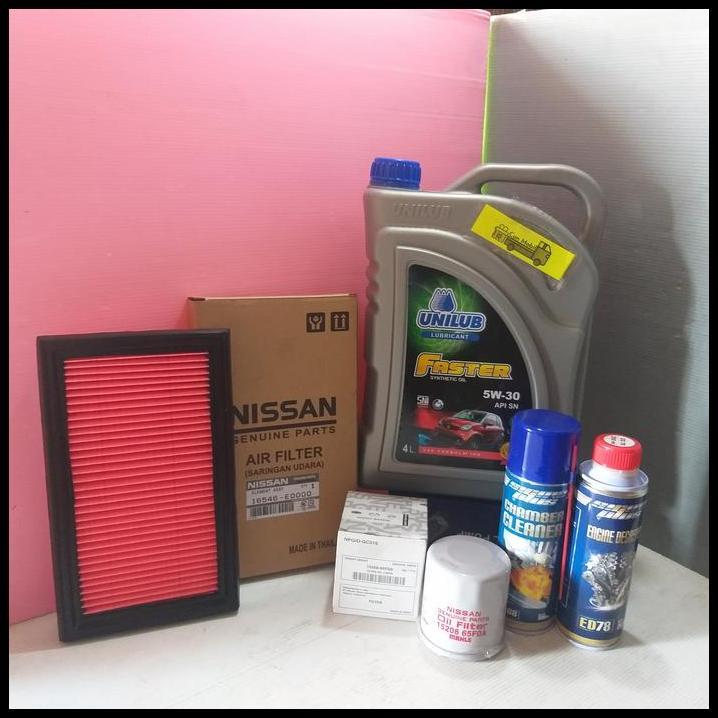 GRATIS ONGKIR PAKET OLI MESIN UNILUB FASTER 5W-30 NISSAN GRAND LIVINA, LATIO, 5 ITEM 