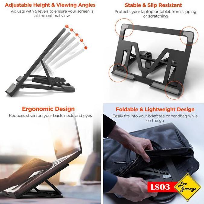 Stand Laptop Macbook Stand Holder Aluminium Dudukan Penyangga Laptop Terlaris