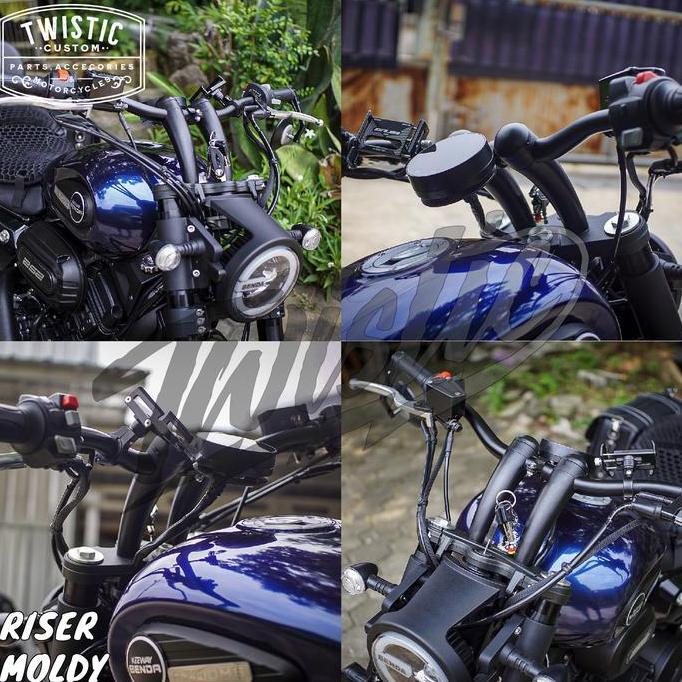 Raiser Riser Peninggi Stang Motor Custom Moldy Chopper Bobber Benelli Murah!