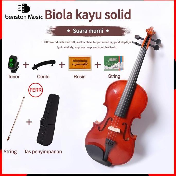 Benston Music- 4/4 biola untuk dewasa, anak-anak, dan remaja /alat musik gesek /biola anak /biola re