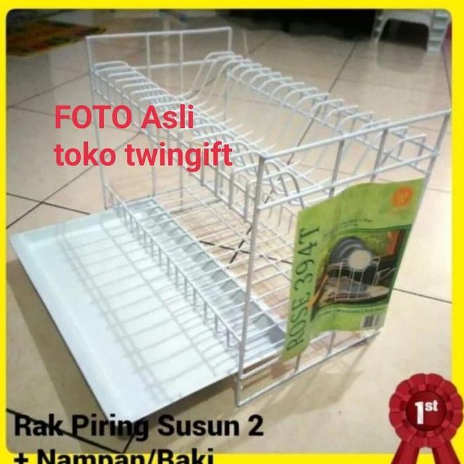 Rak Piring Besinampantatakan Susun 2 Tebal Dan Awet Rose 394 T