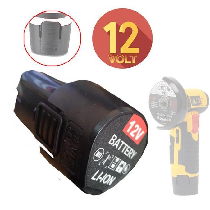 Jld Ii Baterai Cadangan 12V Li-On Untuk Gerinda Mini Brushless 3Inch Batre Battery 12 Volt Lithium-I