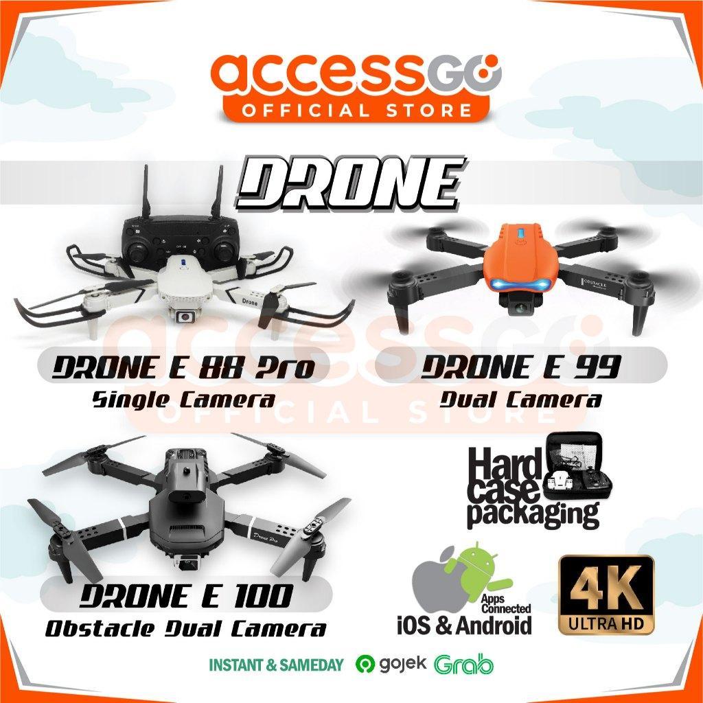 Drone E88Pro 4K Ultra Hd Foldable Drone Lipat Single Camera
