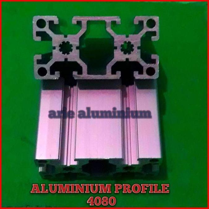 Aluminium profile T slot 4080 Heavy Silver panjang 40 cm TERMURAH