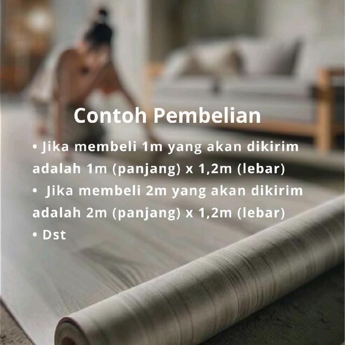 Karpet Lantai Vinyl Beragam Motif Untuk Alas Ruang Tamu - Tikar Lantai Plastik Per Roll Atau Meteran