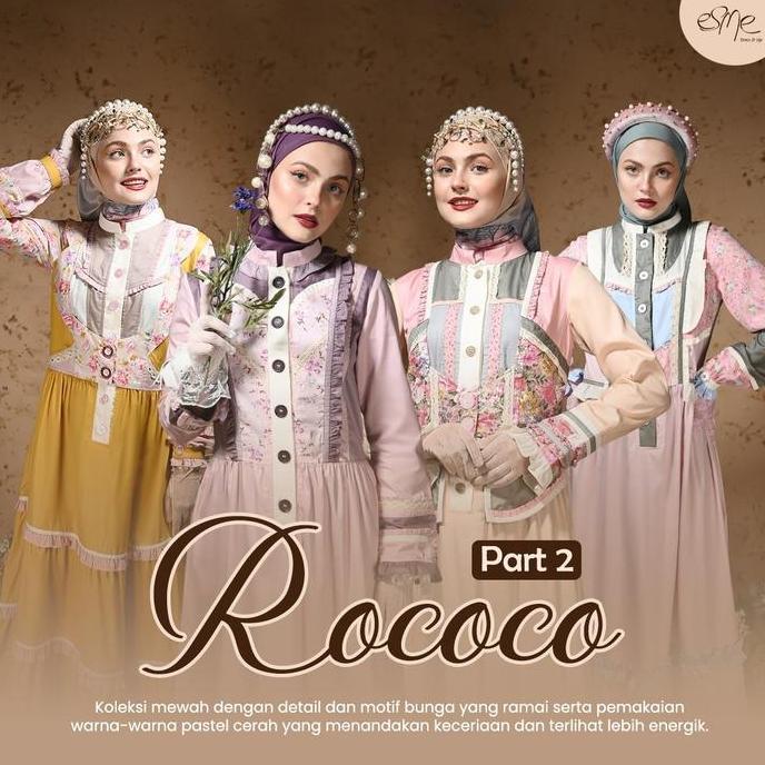 Esme Gamis Pesta Terbaru Vintage Dress Wanita Esme Fashion Kondangan Mewah Muslim Dewasa Lebaran
