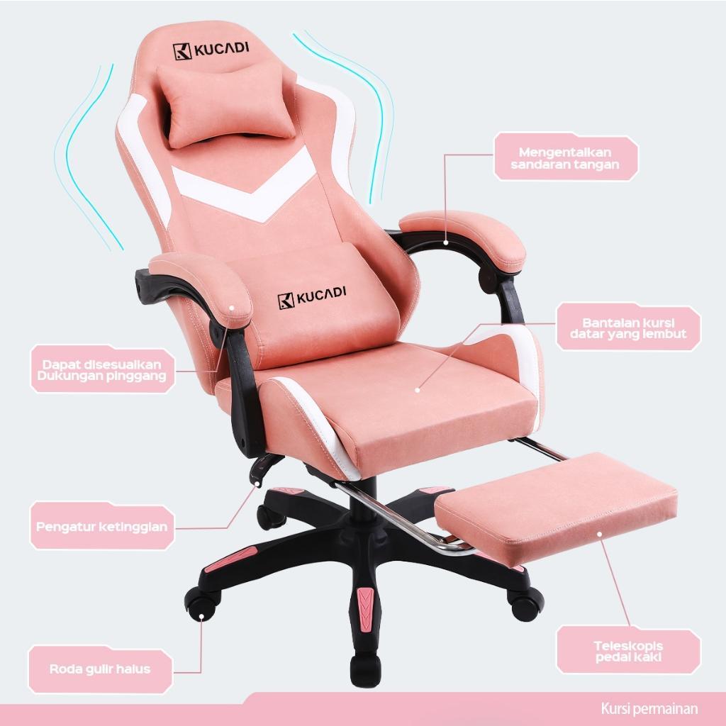[Pengiriman Dari Medan ] Kucadi Kursi Gaming Kursi Kantor Gaming Chair  Kursi Kerja Kursi Belajar Ku